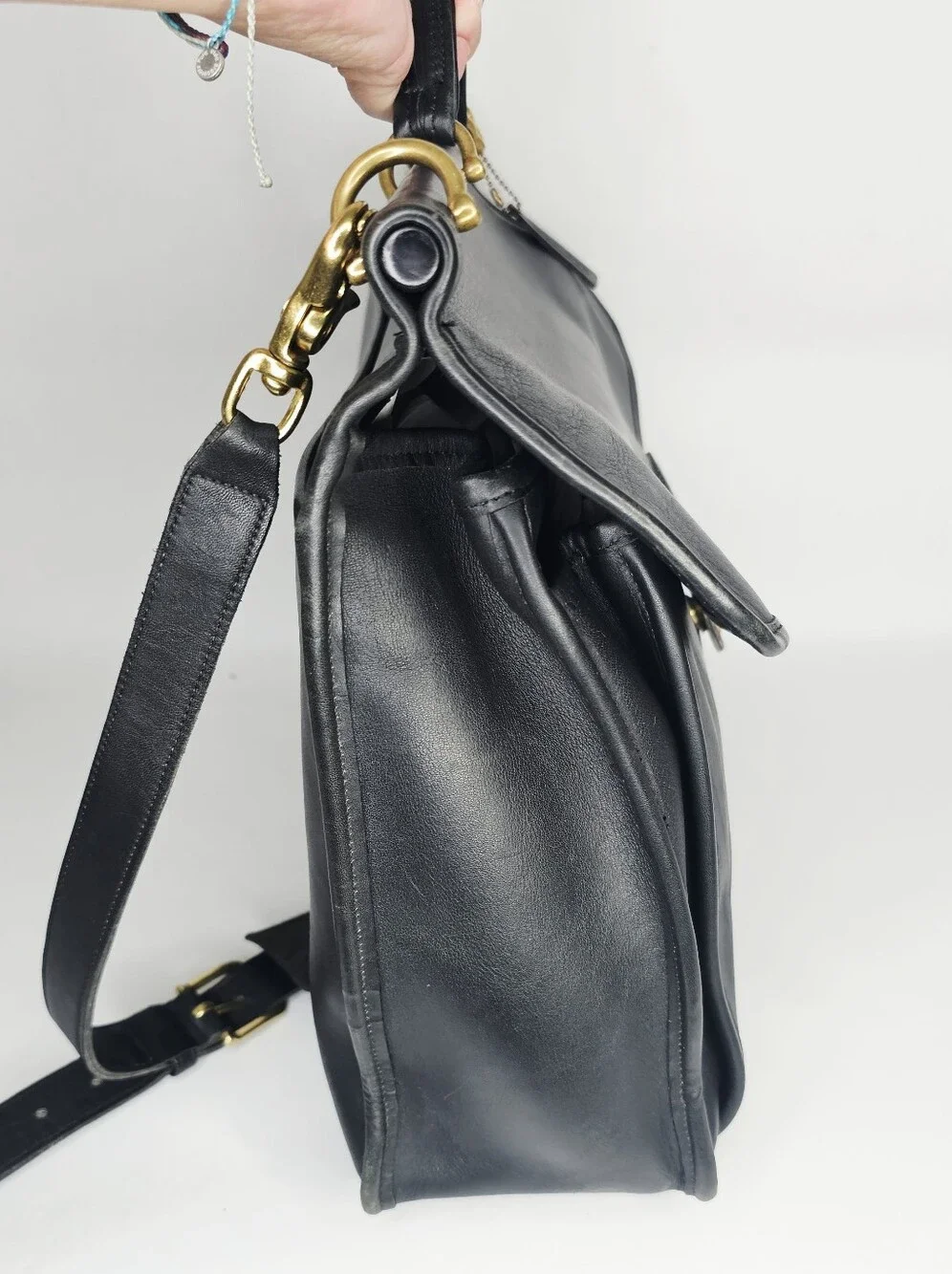 Coach Beekman 1990's Black Leather Briefcase